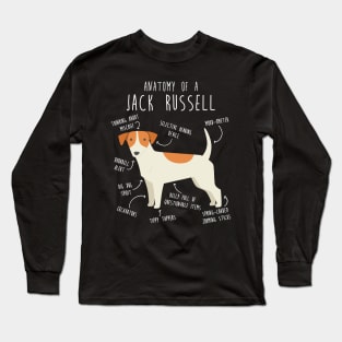 Jack Russell Terrier Dog Anatomy Long Sleeve T-Shirt